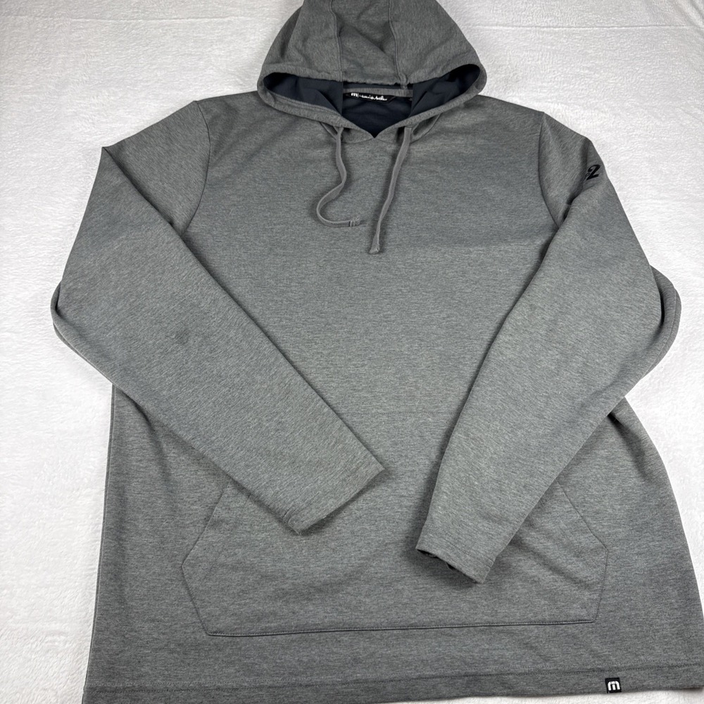 TravisMathew TM1MZ337 Gray Performance Hoodie Mens XL Golf Casual STEP2 Logo **